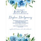 Shades of Blue Roses Invitations Image 4 of 4